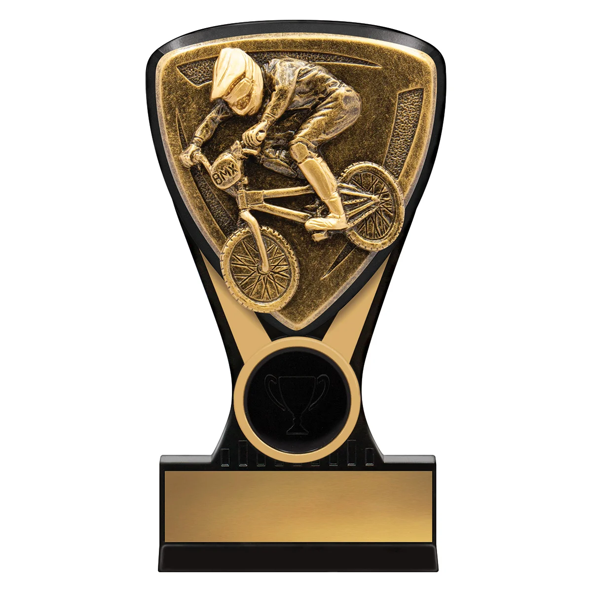 nm107-black-and-gold Black & gold nova bmx mini with plastic construction