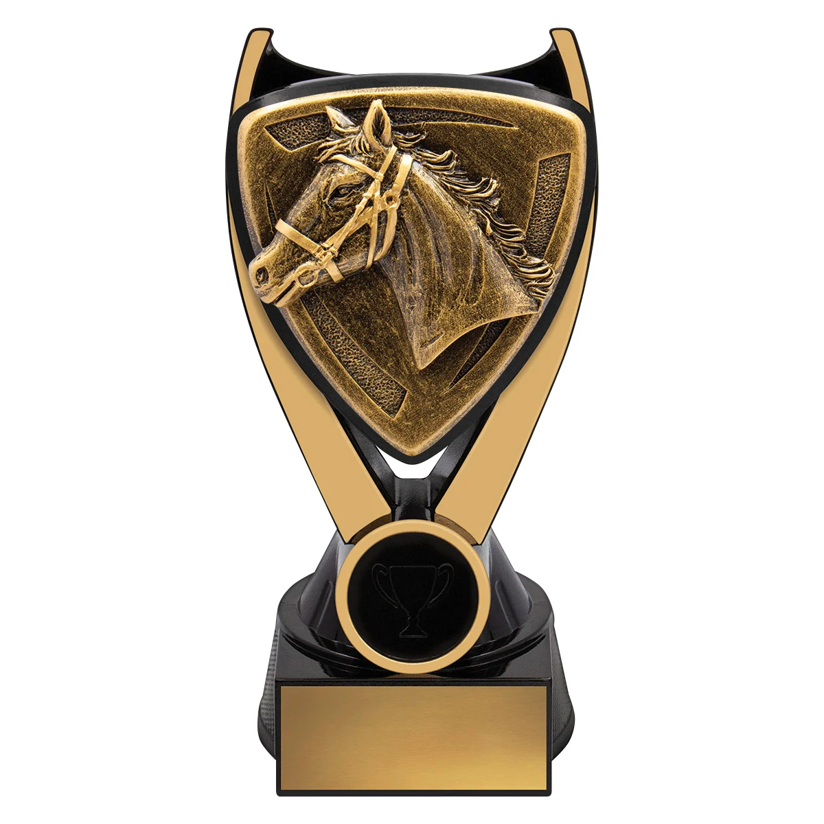-gold Black / gold nova - horse with resin construction