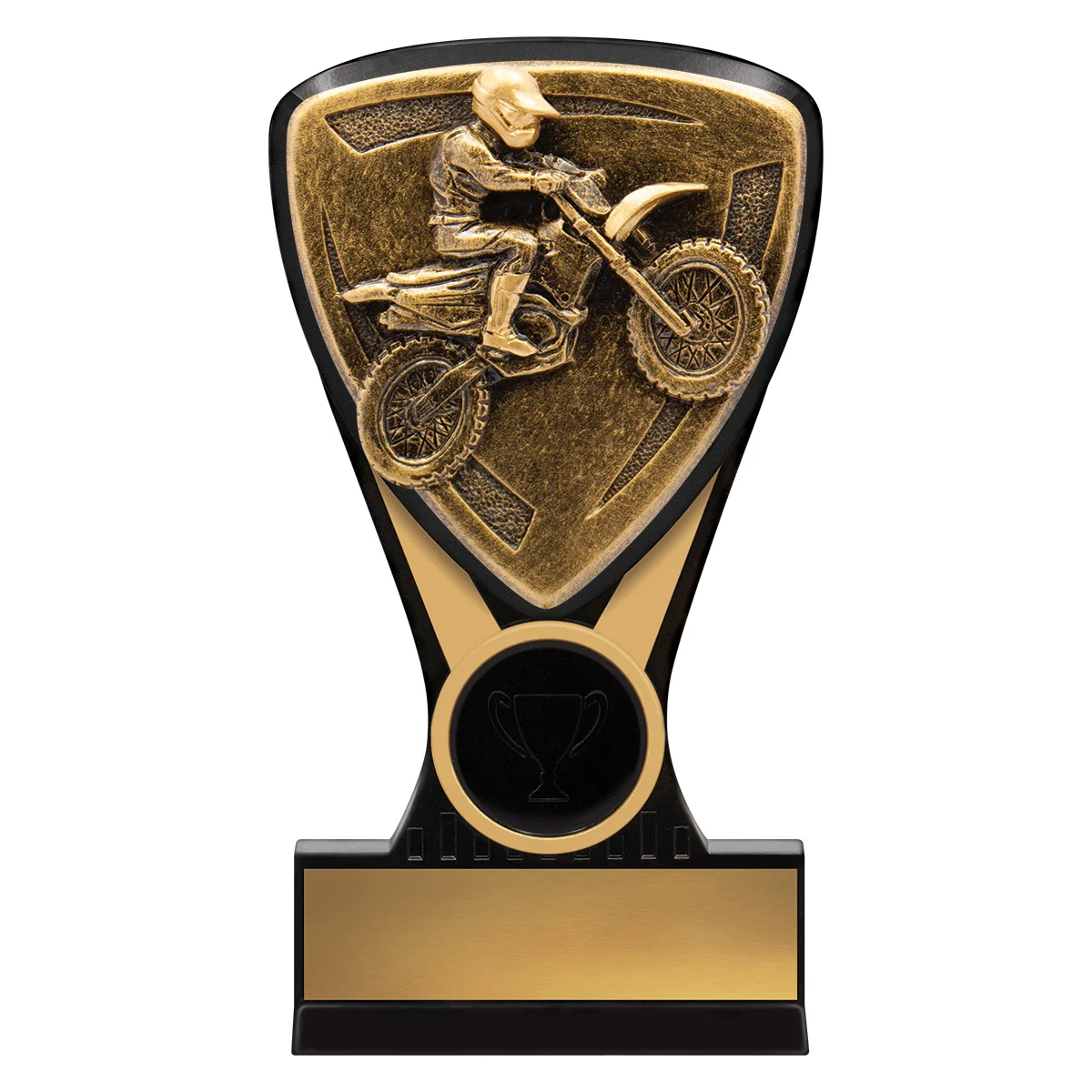 Black / gold nova motocross mini with plastic construction