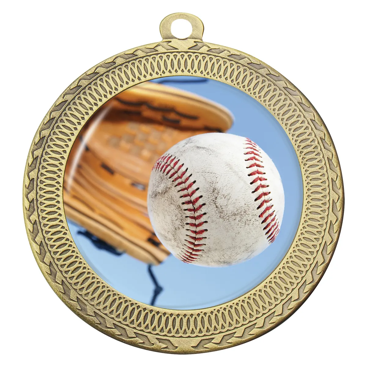 mvn741g-gold Gold ovation - baseball with metal construction