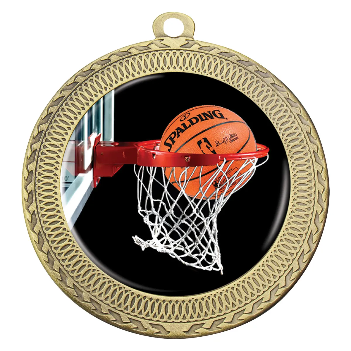 mvn601g-gold Gold ovation - basketball with metal construction