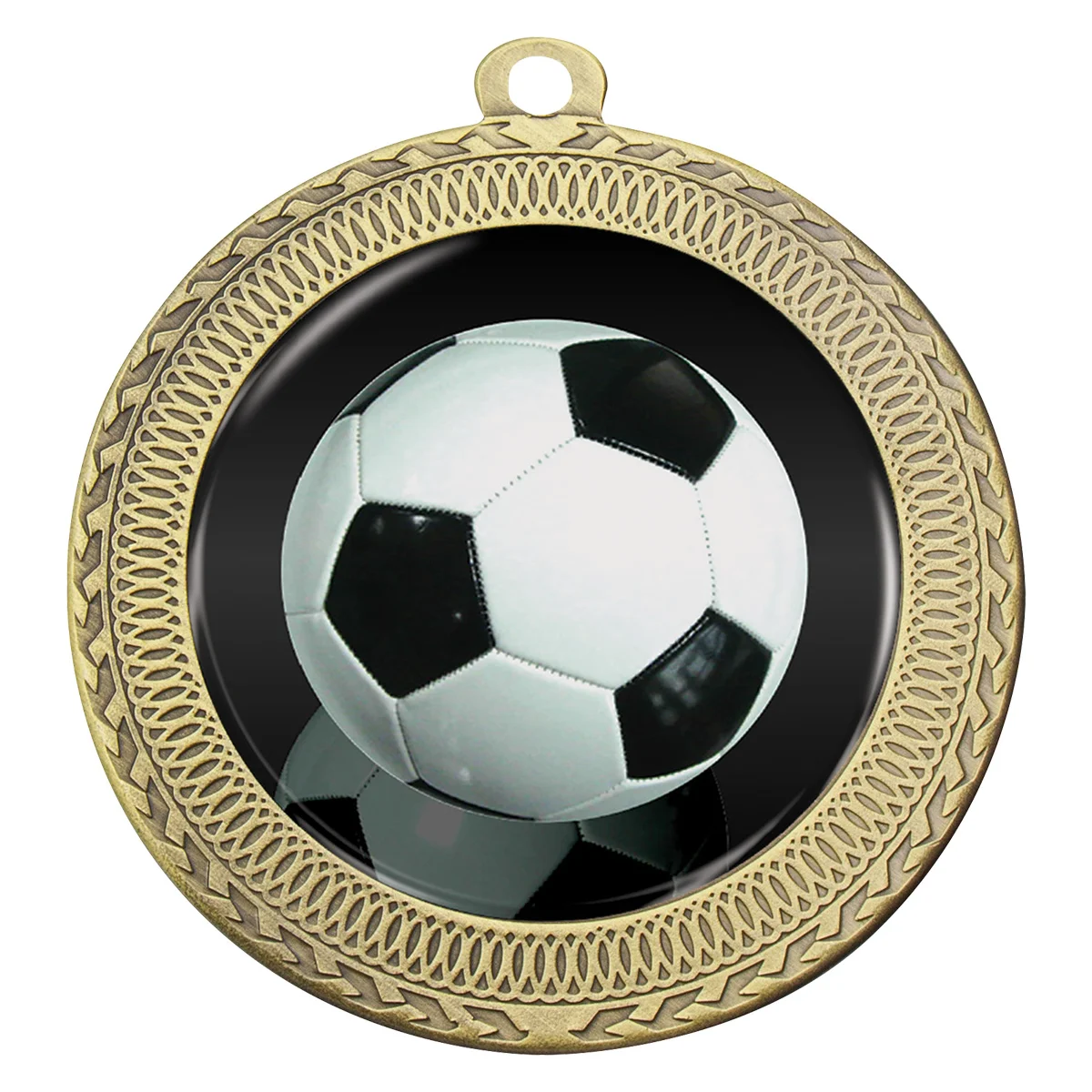 mvn802g-gold Gold ovation - football with metal construction