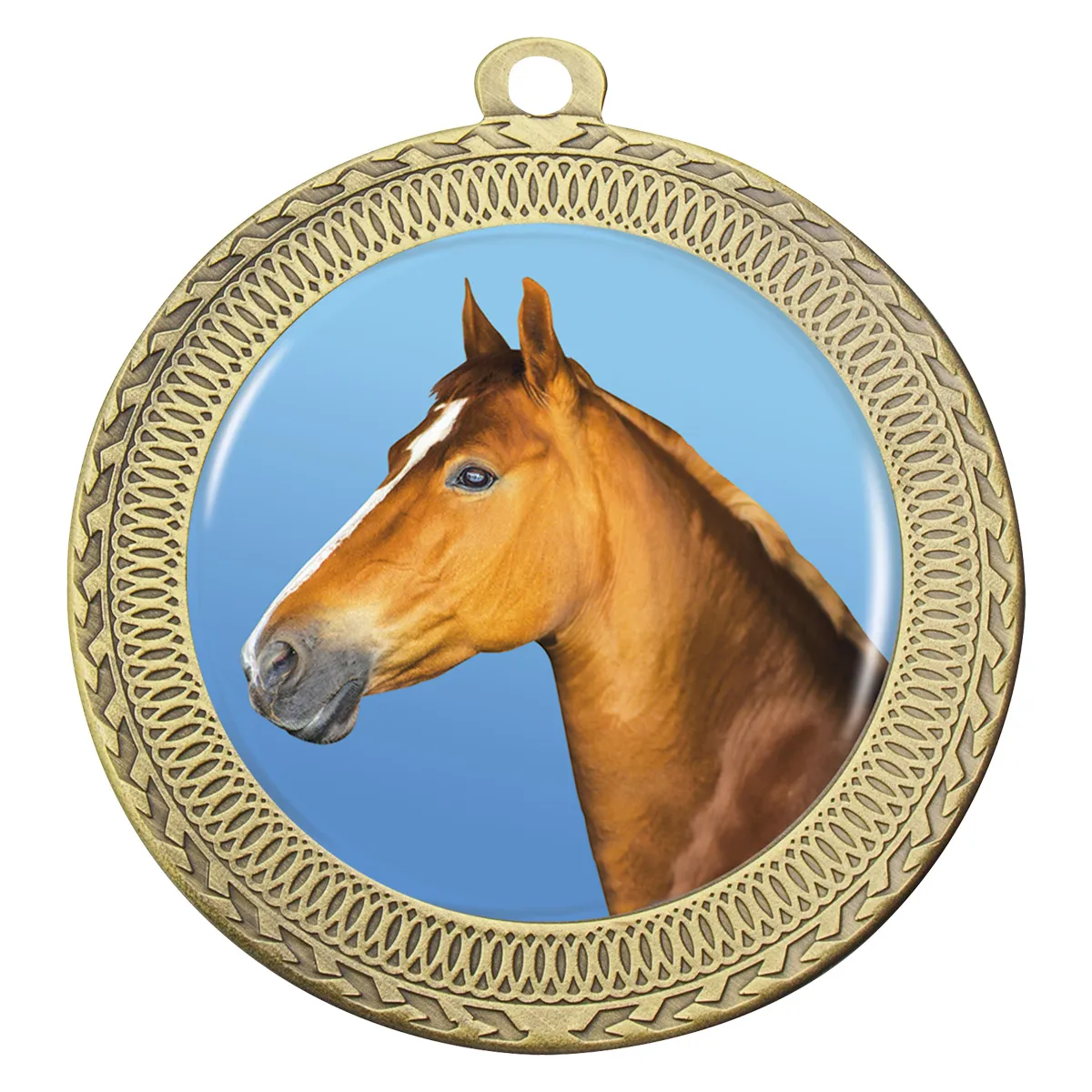 mvn352g-gold Gold ovation - horse with metal construction