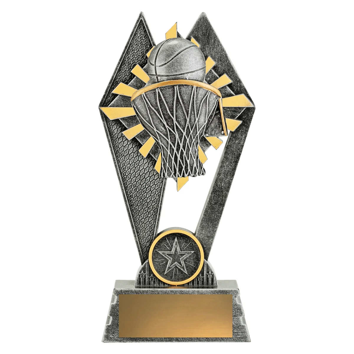 p234a-silver Silver peak - basketball with resin construction