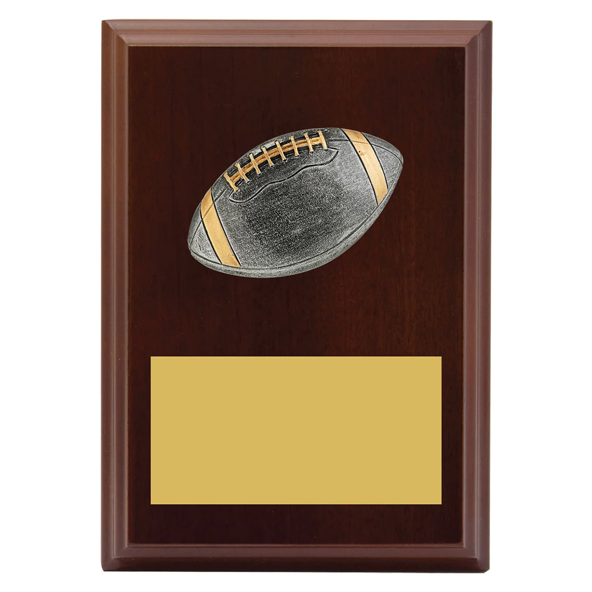 lpf455a-walnut Walnut peak plaque american football with timber construction