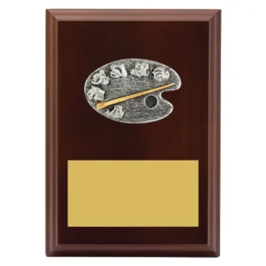 Walnut peak plaque art with timber construction