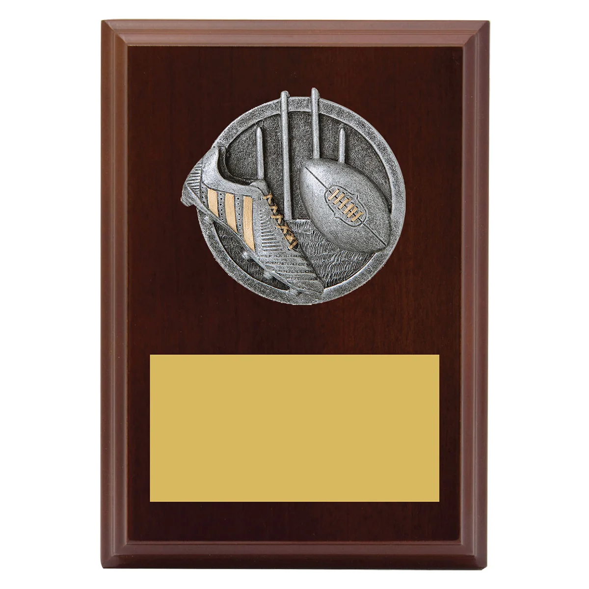 lpf431a-walnut Walnut peak plaque aussie rules with timber construction