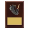 lpf440a-walnut Walnut peak plaque cricket with timber construction