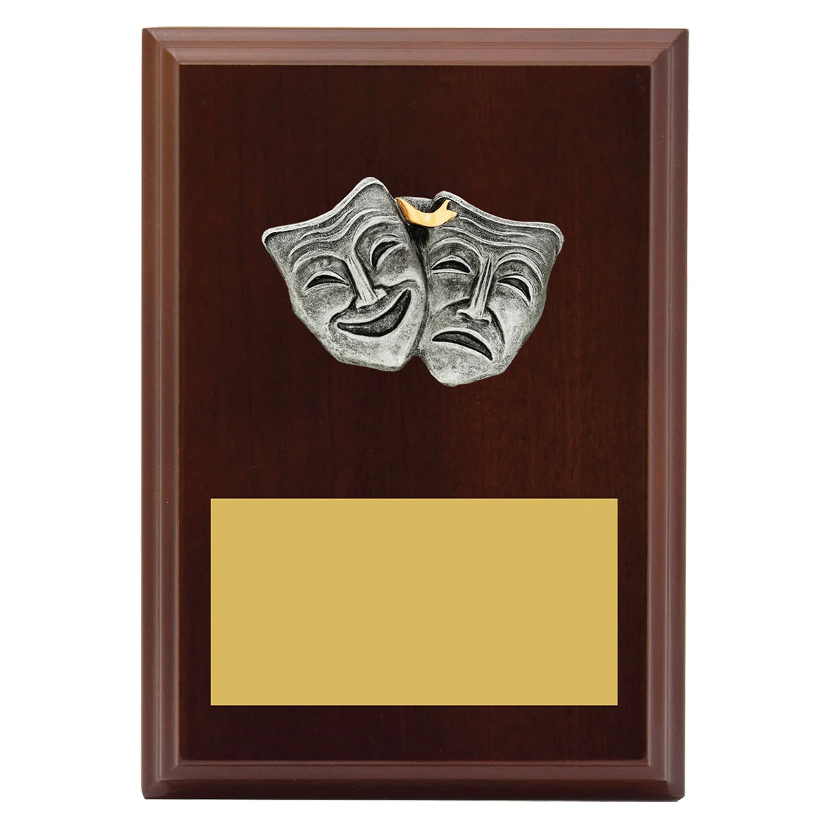 lpf494a-walnut Walnut peak plaque drama with timber construction