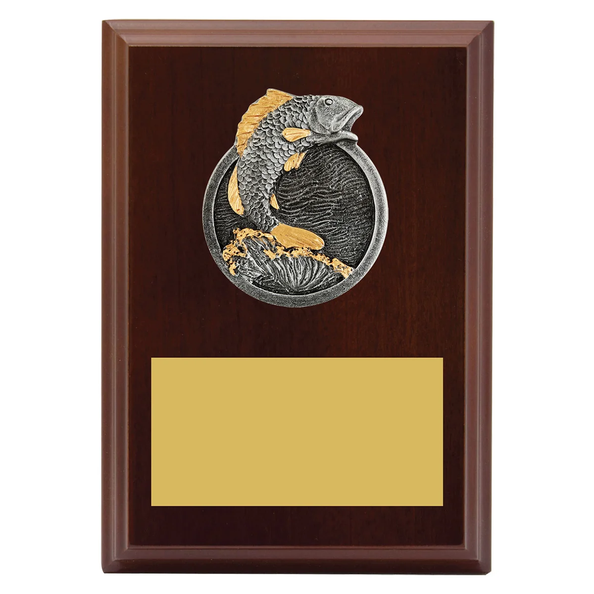 lpf403a-walnut Walnut peak plaque fishing with timber construction