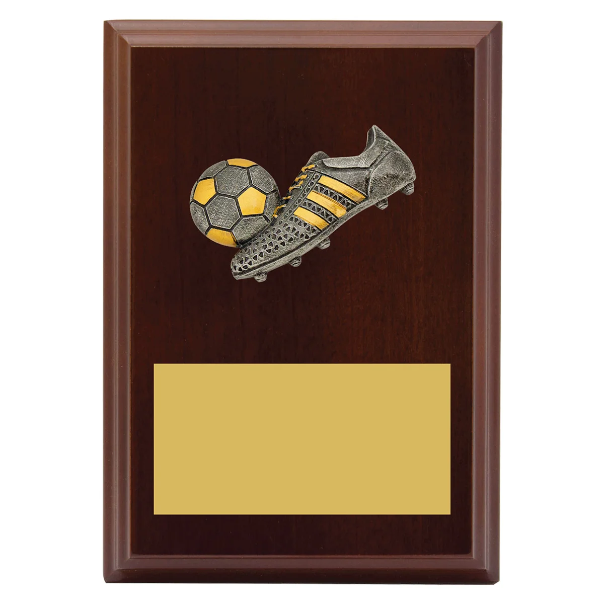 lpf480a-walnut Walnut peak plaque football with timber construction
