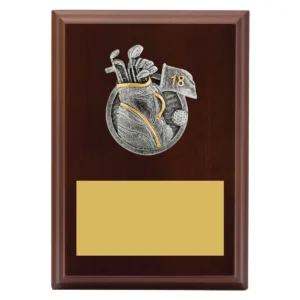 Walnut peak plaque golf with timber construction