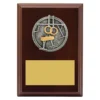 lpf414a-walnut Walnut peak plaque gymnastics with timber construction