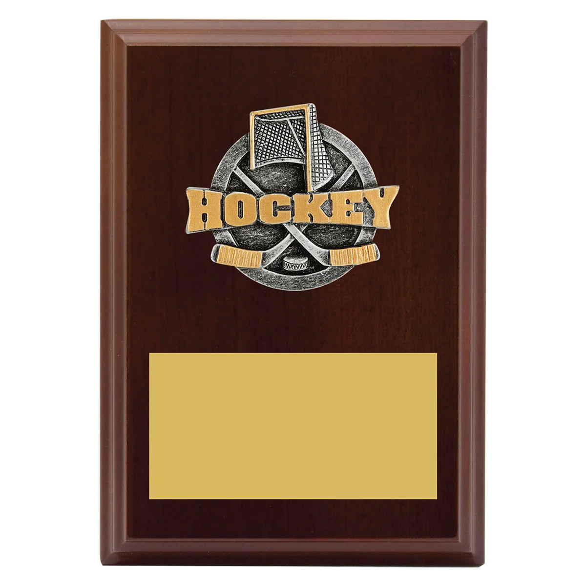 lpf450a-walnut Walnut peak plaque ice hockey with timber construction
