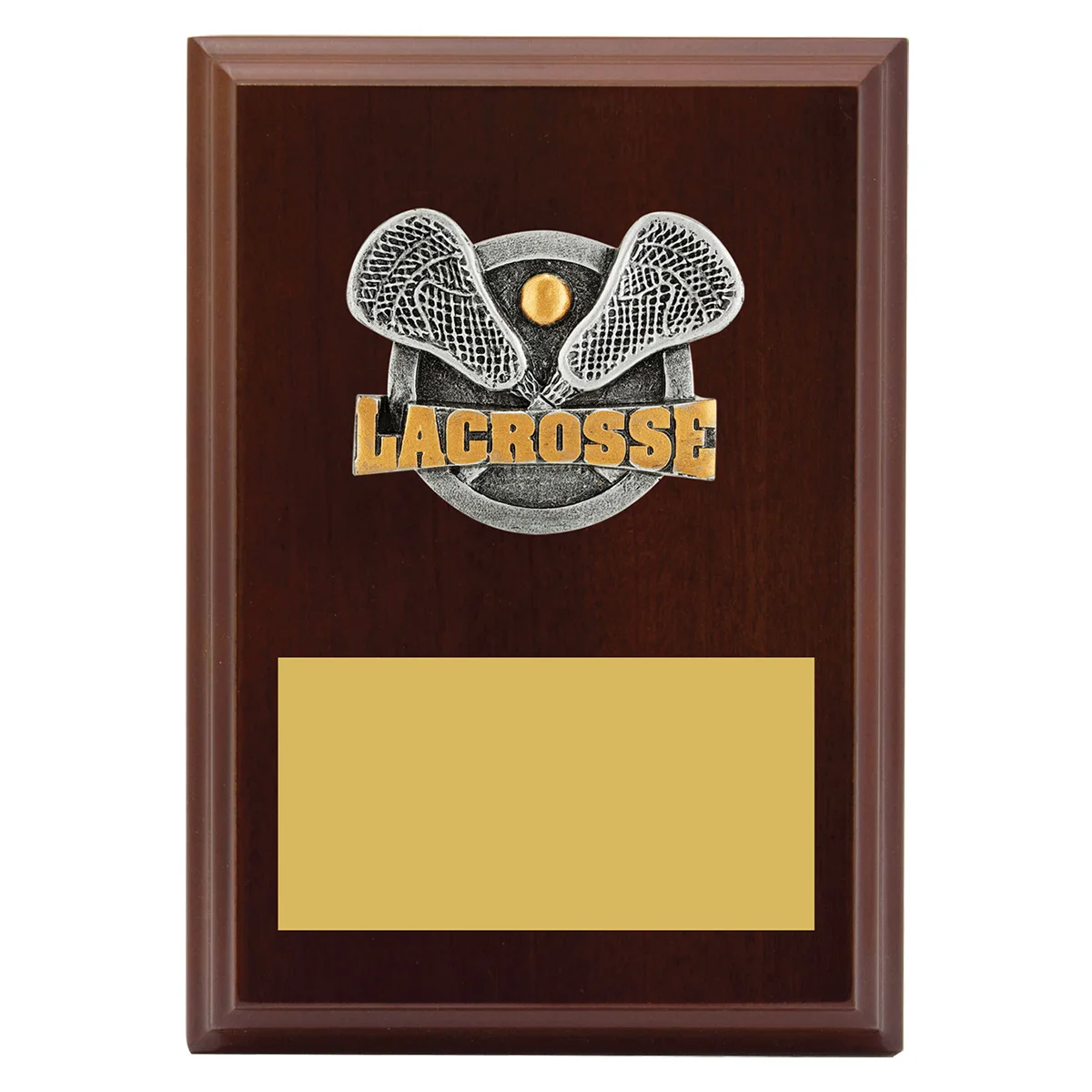 lpf463a-walnut Walnut peak plaque lacrosse with timber construction