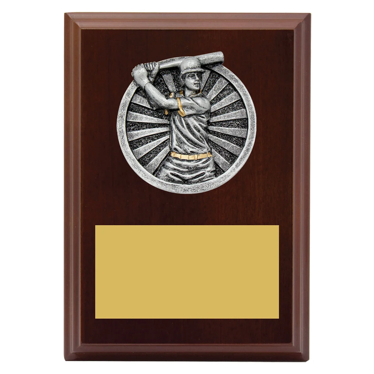 lpf474a-walnut Walnut peak plaque - male with timber construction