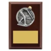 lpf471a-walnut Walnut peak plaque - male swim with timber construction