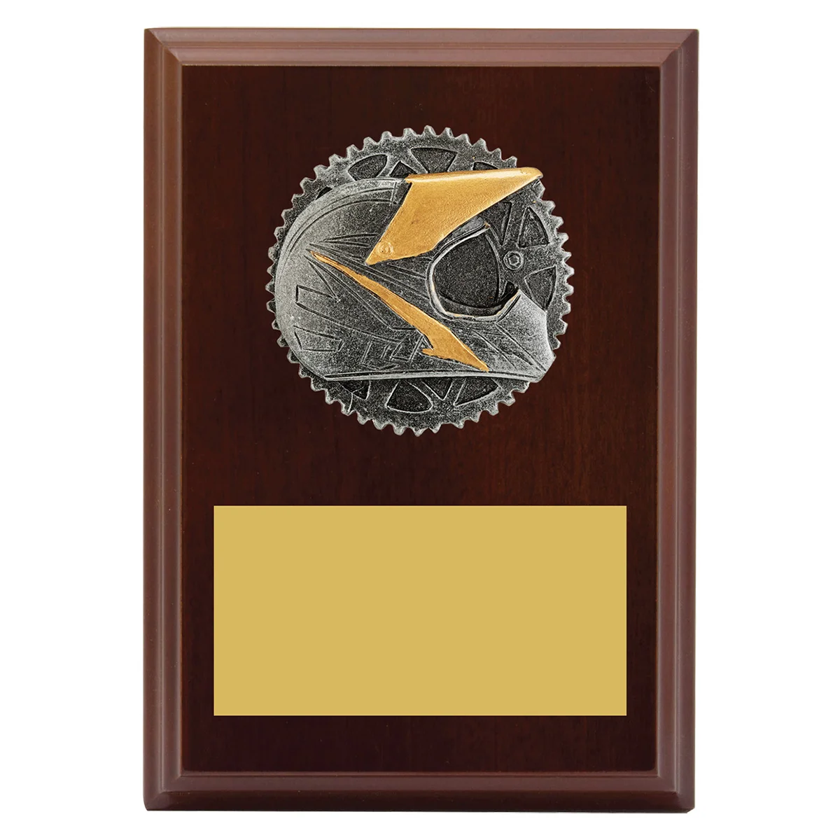 lpf468a-walnut Walnut peak plaque motocross with timber construction