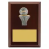 lpf437a-walnut Walnut peak plaque netball with timber construction