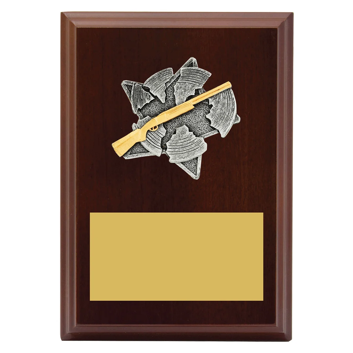 lpf485a-walnut Walnut peak plaque shooting with timber construction