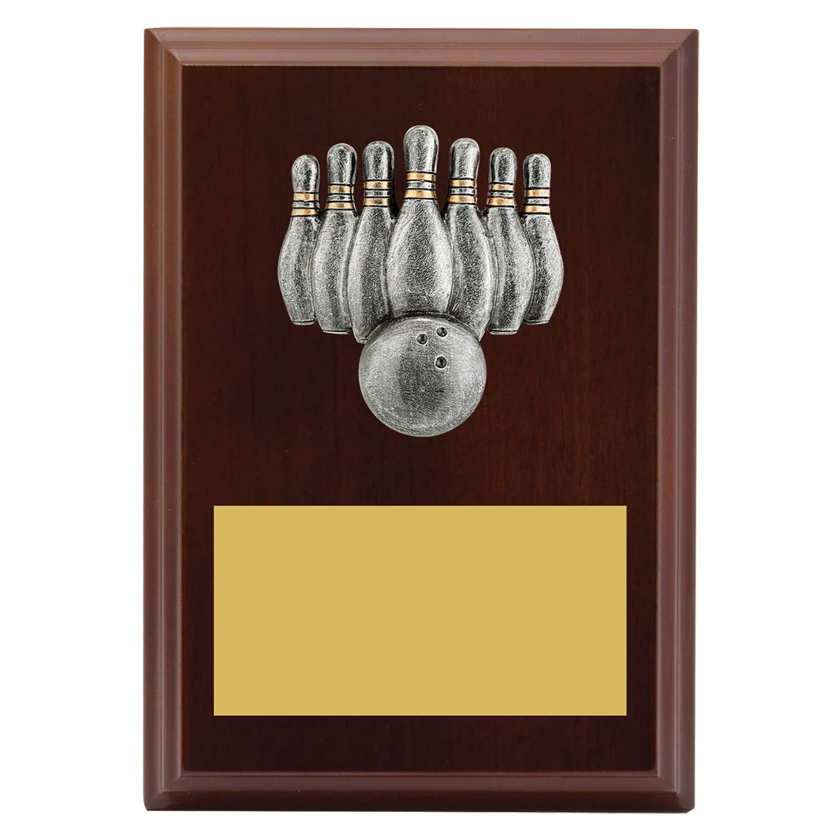lpf452a-walnut Walnut peak plaque tenpin with timber construction