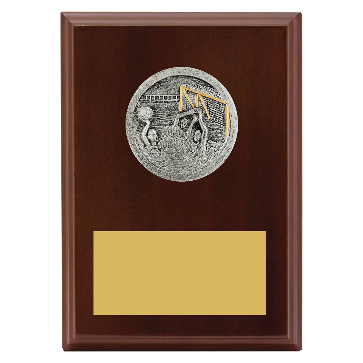 lpf470a-walnut Walnut peak plaque water polo with timber construction