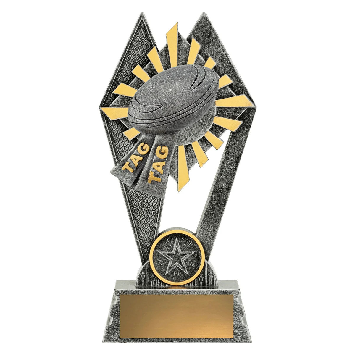 p243a-silver Silver peak - tag with resin construction