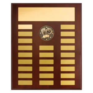 Gold perpetual plaque - boxing with timber construction