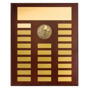 Gold perpetual plaque - motorsport with timber construction