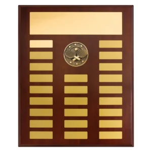 Gold perpetual plaque - table tennis with timber construction