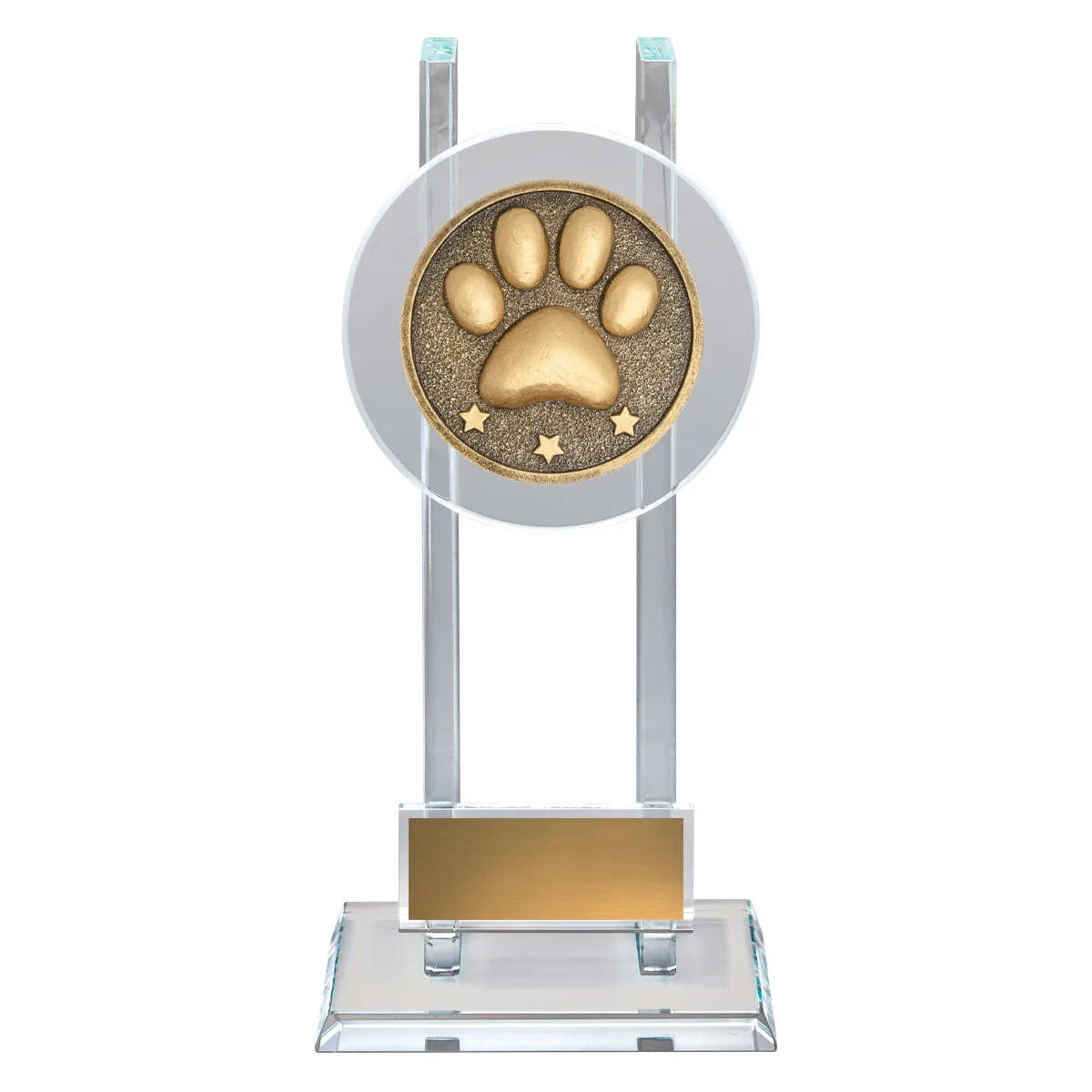 sg279a-gold Gold pet spartan glass with glass construction