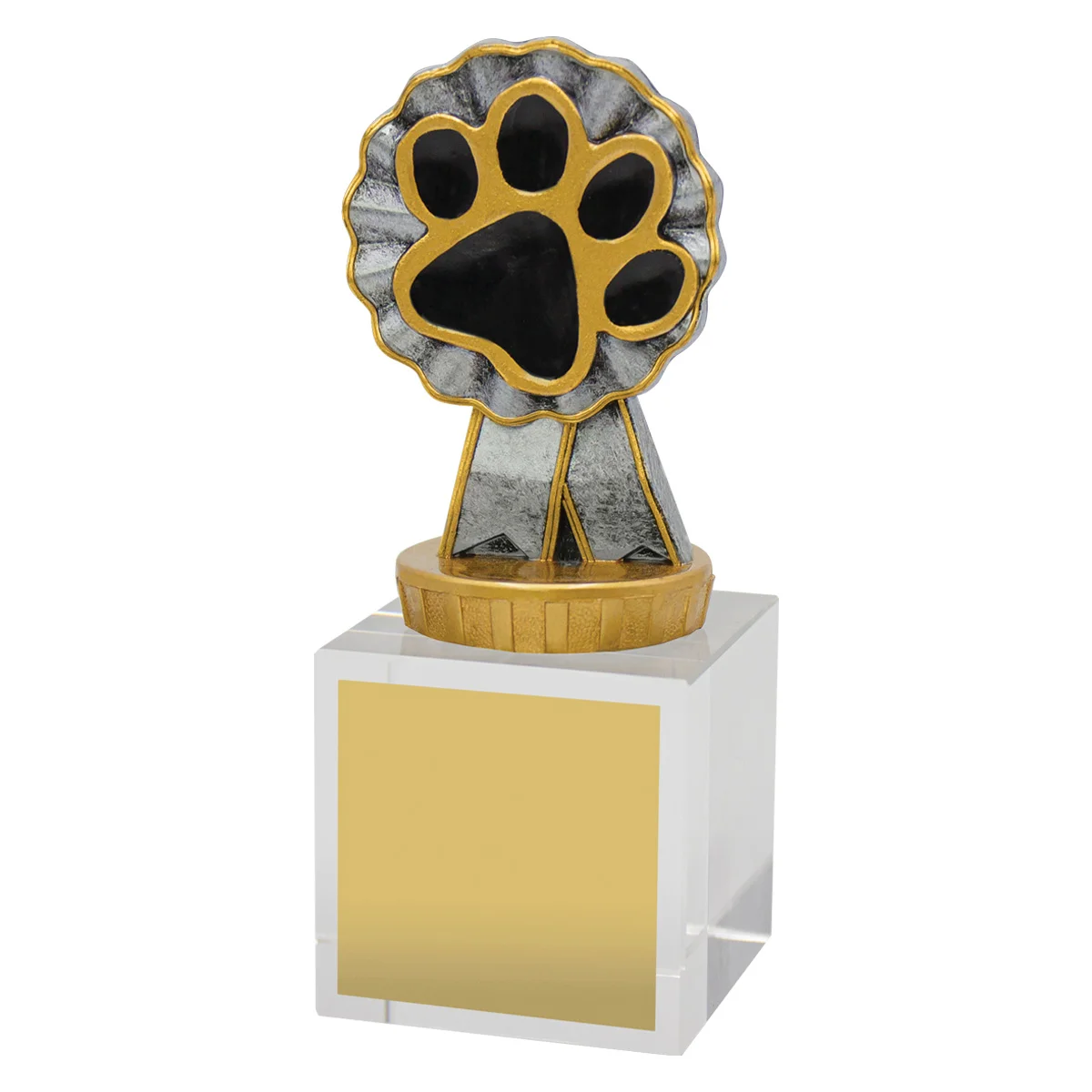 ub79a-silver Silver pets budget crystal with crystal construction