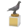 ub05a-silver Silver pigeon budget crystal with crystal construction