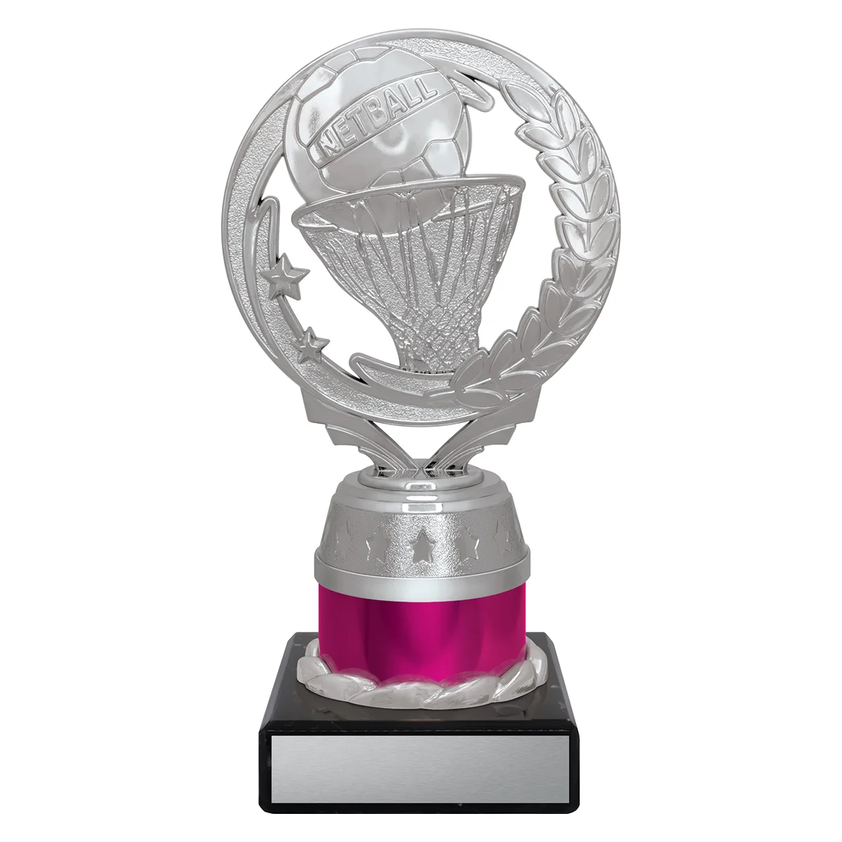 n502b-pink Pink pink torch with plastic / marble construction