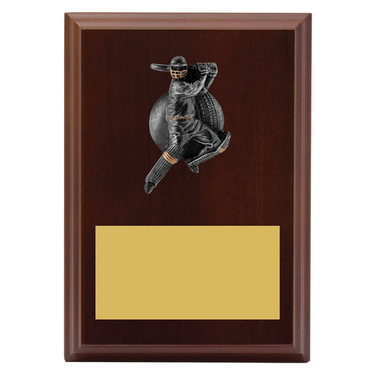 lpf441a-walnut Walnut plaque - male batting with timber construction