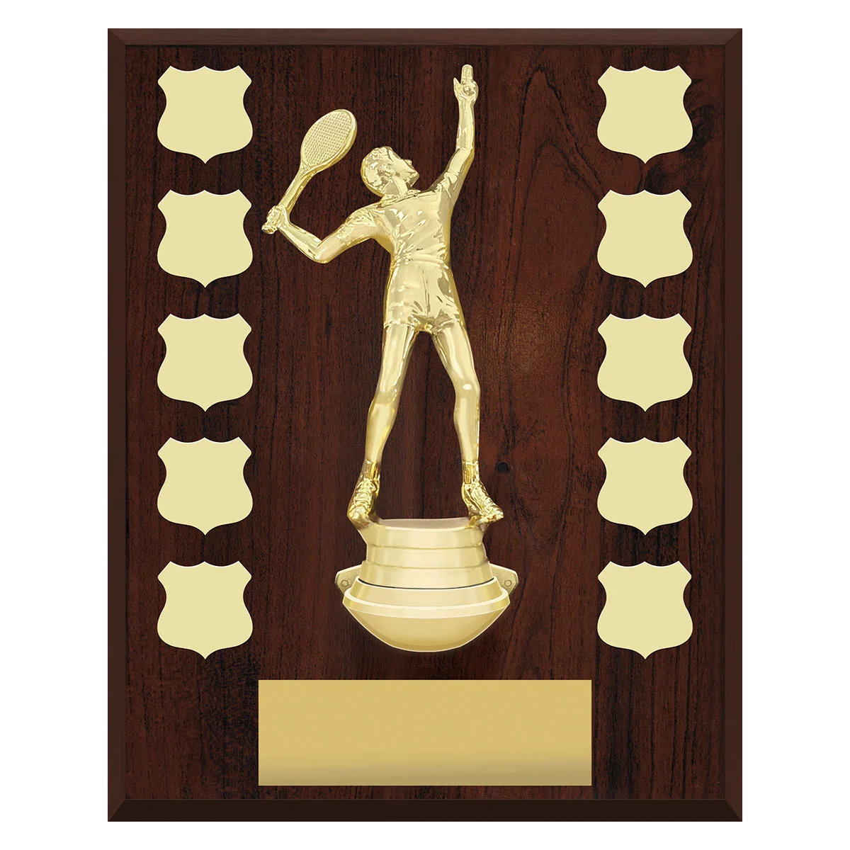 perp37-walnut Walnut podium plaque - portrait with timber construction
