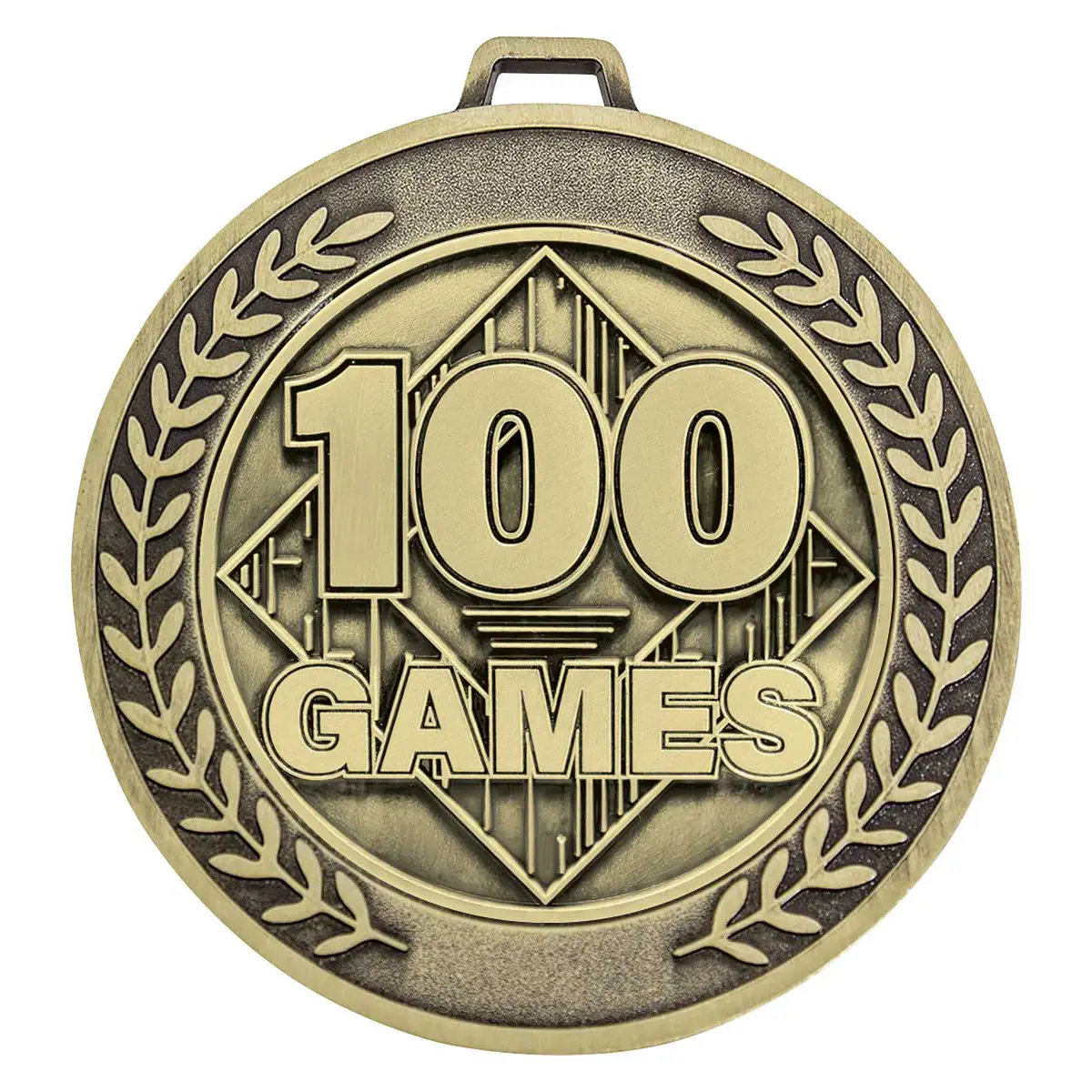 mmj5110g-gold Gold prestige medal 100 games with metal construction