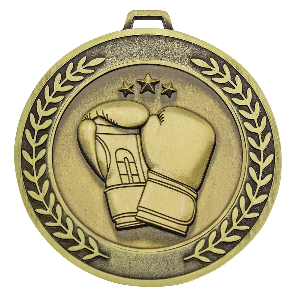 mmj532g-gold Gold prestige medal boxing with metal construction