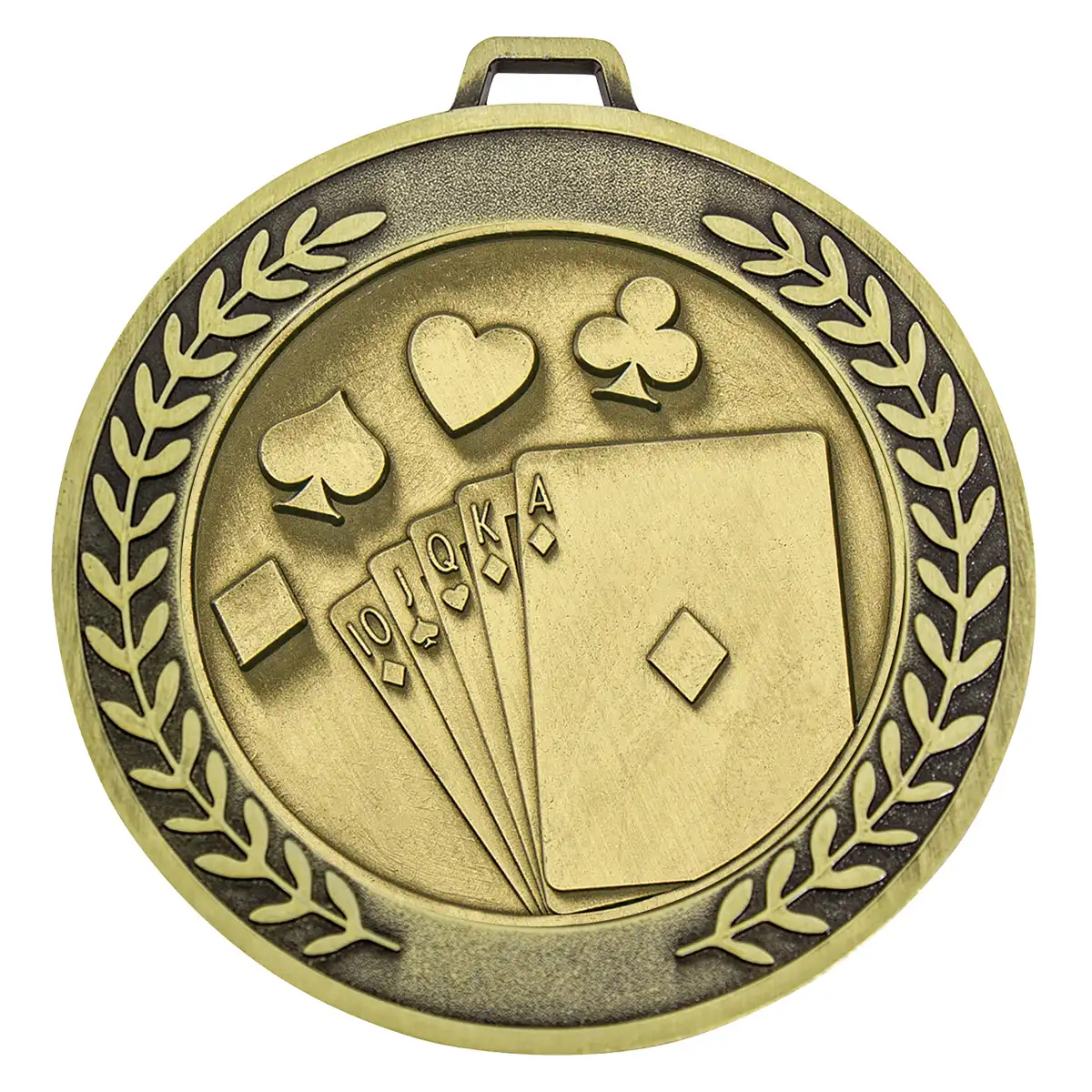 mmj597g-gold Gold prestige medal cards with metal construction
