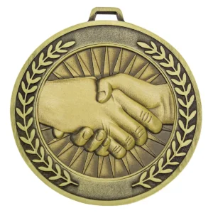 Gold prestige medal fair play with metal construction