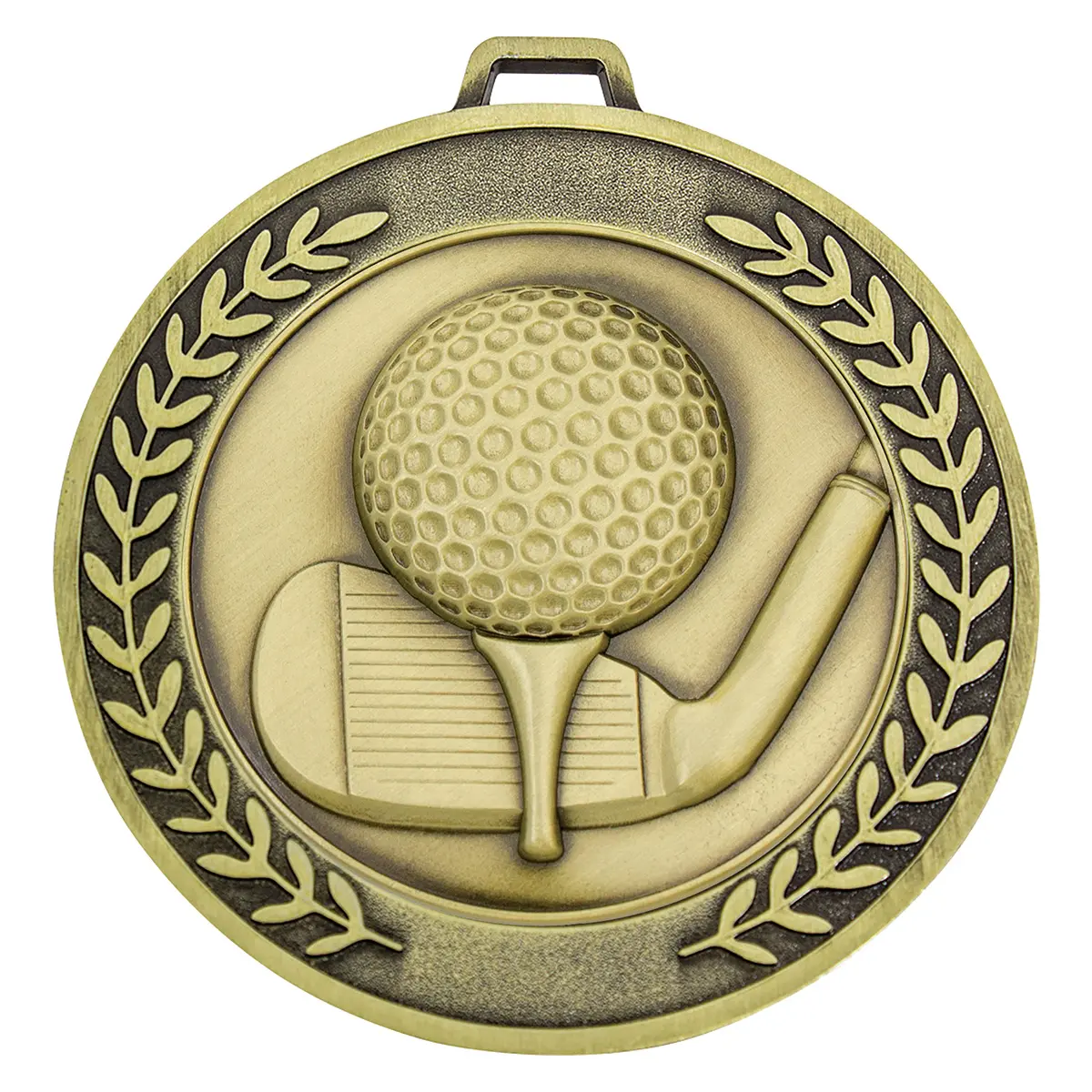 mmj517g-gold Gold prestige medal golf with metal construction
