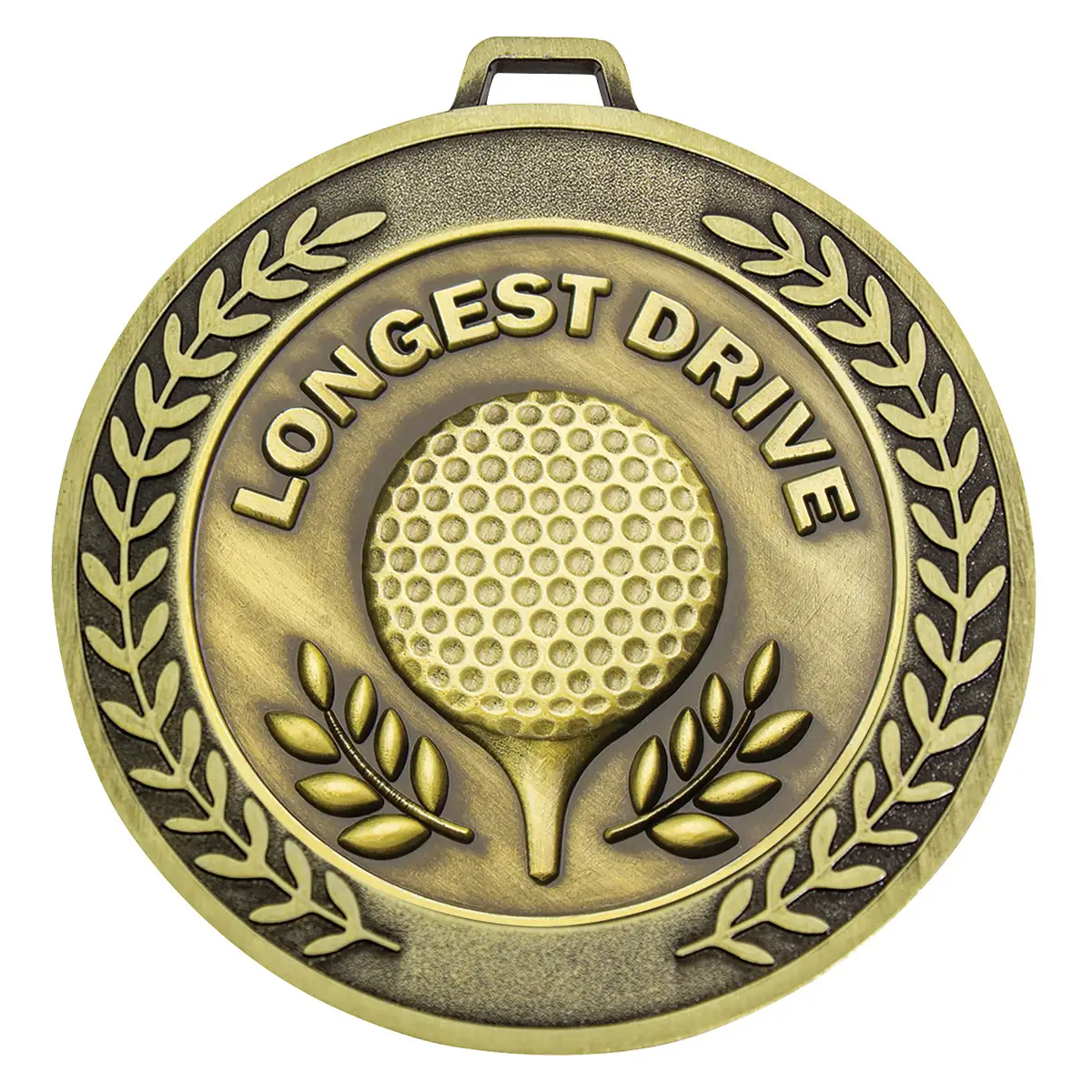 mmj569g-gold Gold prestige medal longest drive with metal construction
