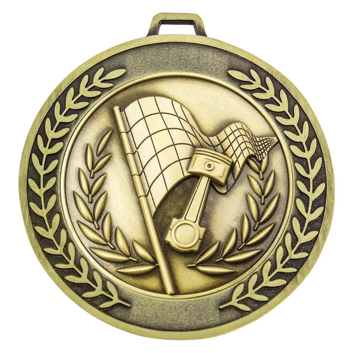 mmj584g-gold Gold prestige medal motorsport with metal construction