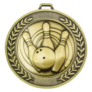 Gold prestige medal tenpin with metal construction