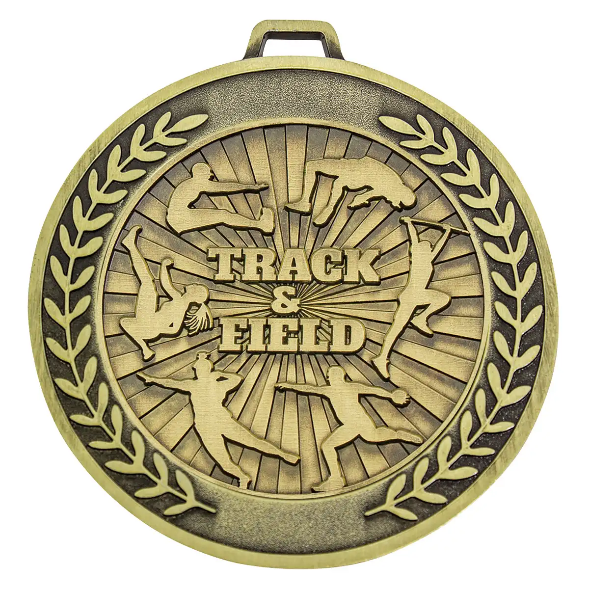 mmj541g-gold Gold prestige medal track & field with metal construction