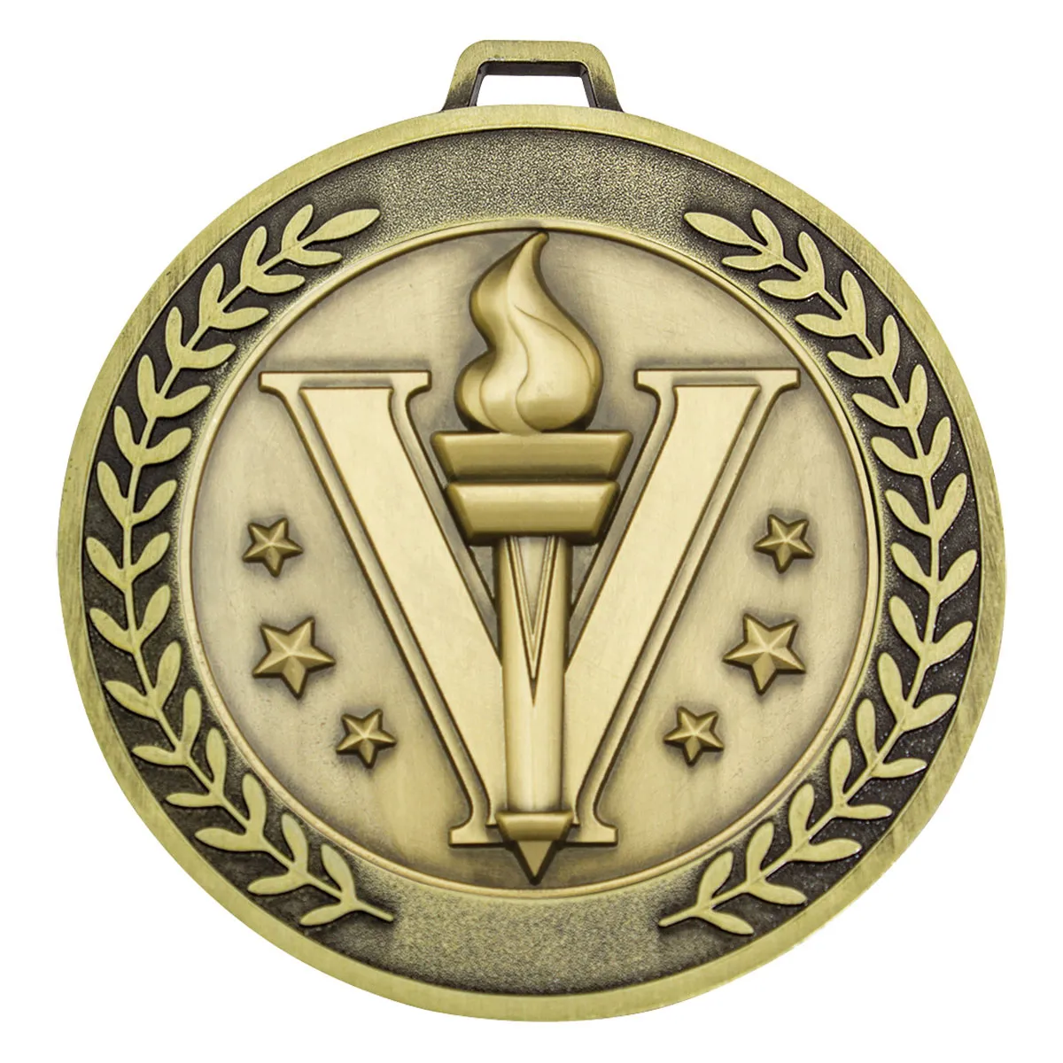 mmj501g-gold Gold prestige medal victory with metal construction