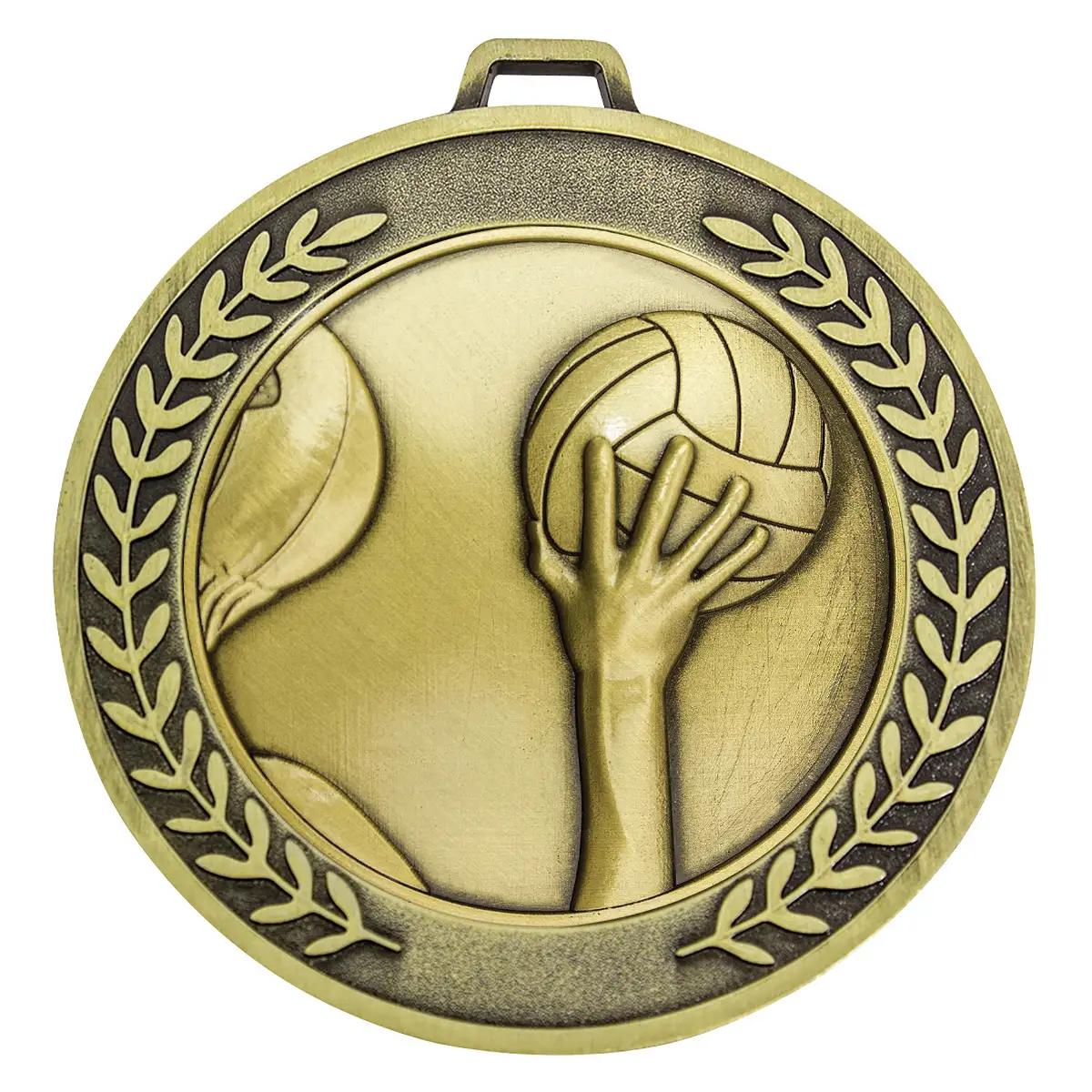 mmj570g-gold Gold prestige medal water polo with metal construction