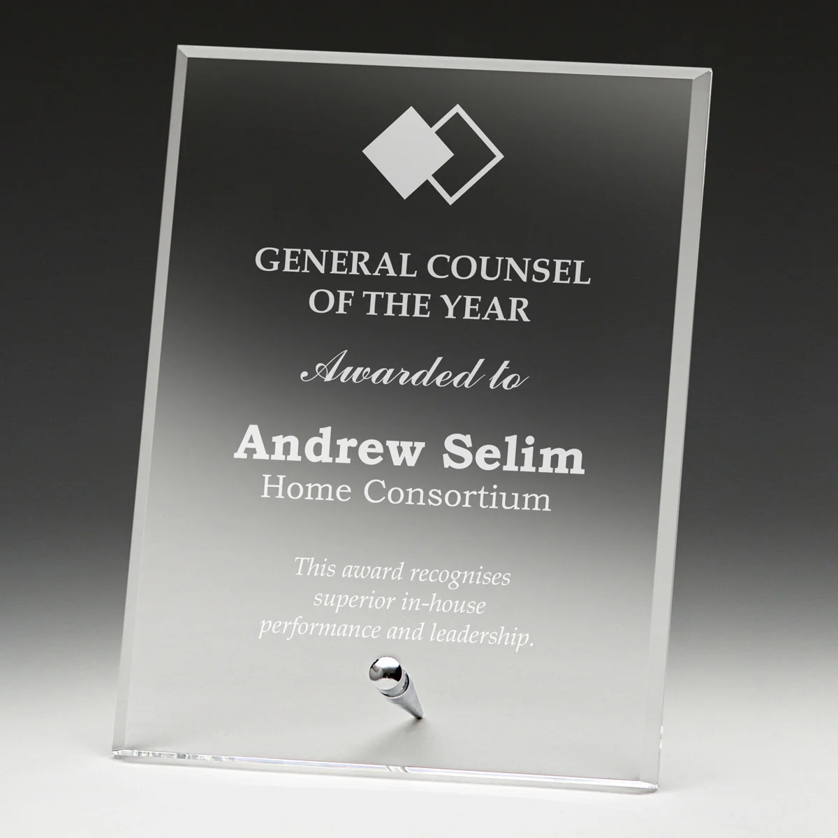 ac10a-grey-bg Prestige plaque with acrylic construction