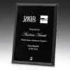 Black prime plaque black with glass construction