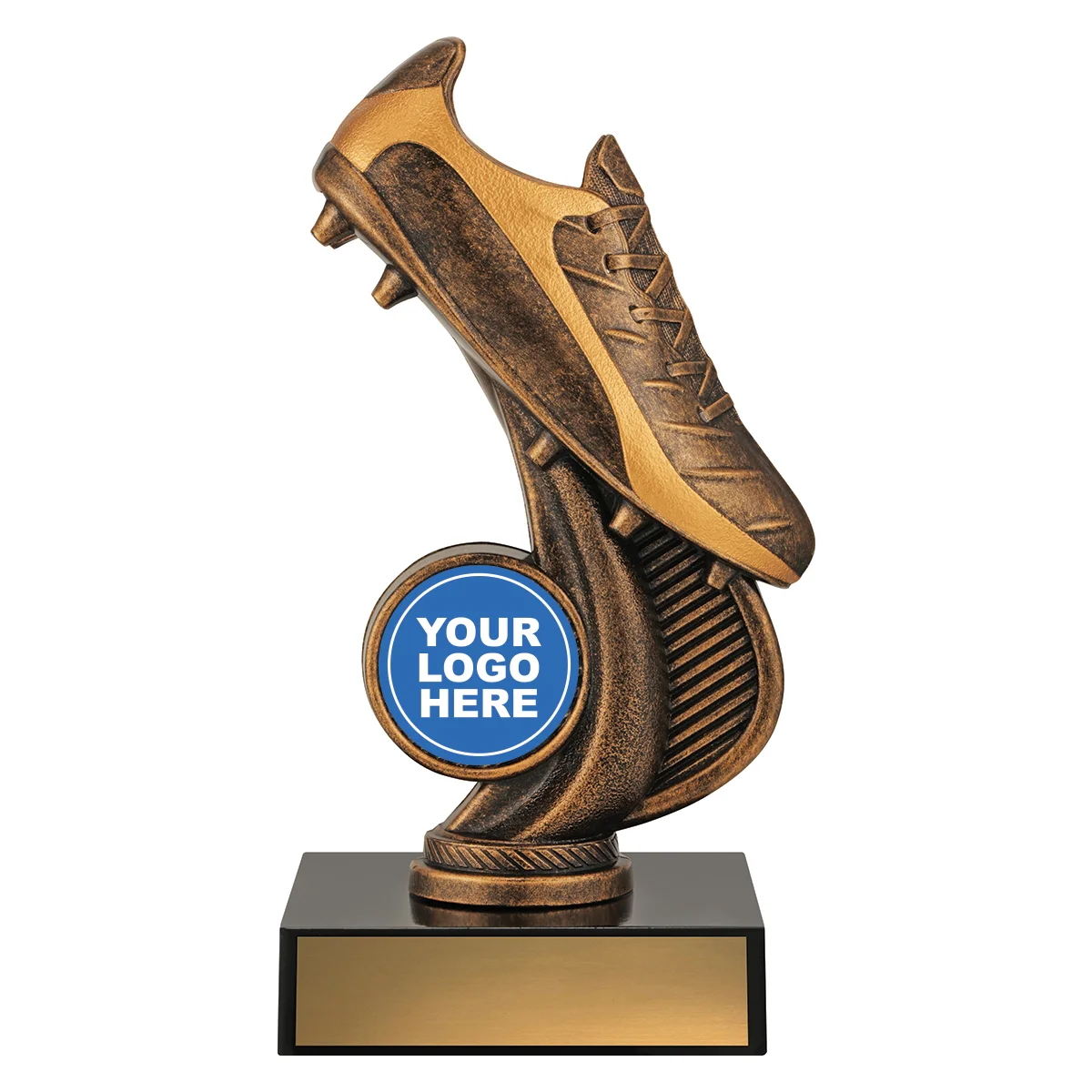 f506a-gold Gold rapture boot with plastic / timber construction